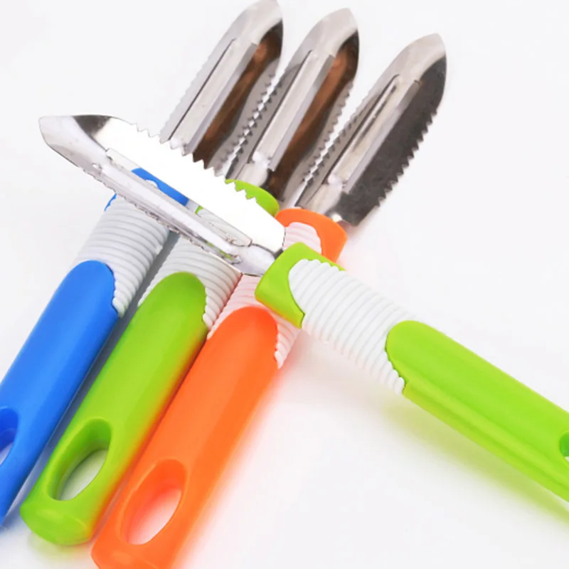 1Pcs Kitchen Accessories Cooking Tools Multifunction Stainless Steel Fish Vegetable Peeler Double Planing Grater Random Color | Дом и сад