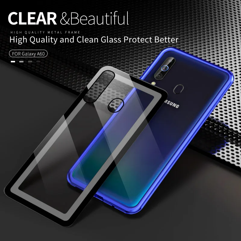 Роскошный металлический чехол с ручным винтом для samsung Galaxy A70 A60 A50 A40 A30 A20 A10, гибридный суперпрозрачный чехол из закаленного стекла
