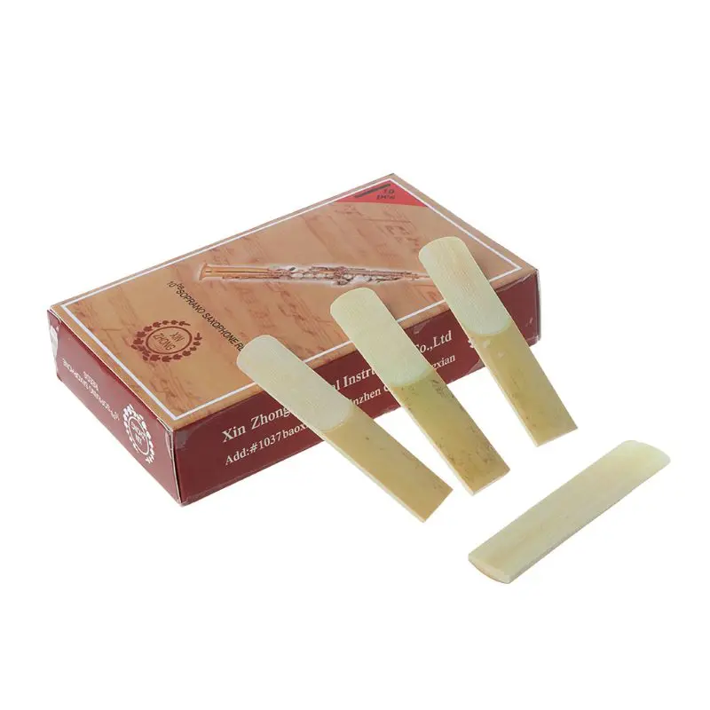 

10pcs Bb Soprano Saxophone Reed Strength 2.5 Bamboo Sax Woodwind Instrument Part