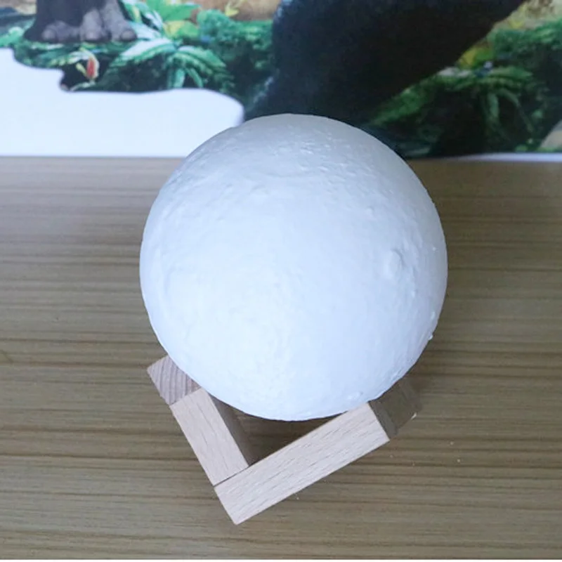 Перезаряжаемые 2 Цвет изменить сенсорный переключатель Хэллоуин Луна ночник 3D