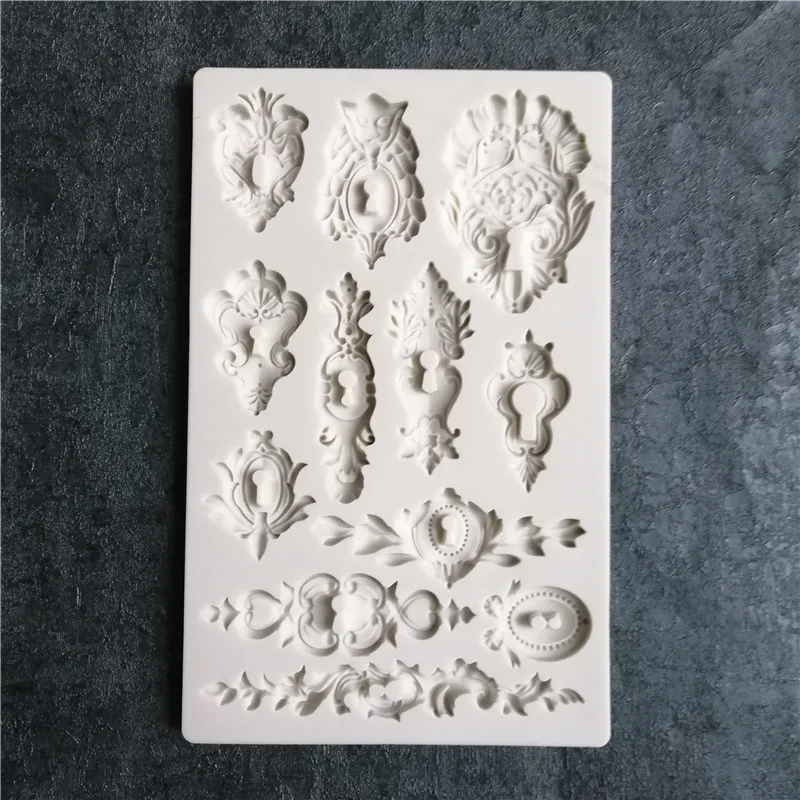 Европейский стиль ретро тиснением силиконовые формы DIY fondant (сахарная) шоколадная