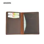 Кожаный кошелек GENODERN Crazy Horse для мужчин и женщин, кредитница унисекс, Чехол для карт