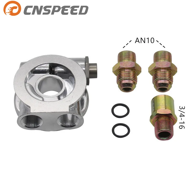 Сэндвич пластина фильтра масляного радиатора CNSPEED + адаптер термостата AN10