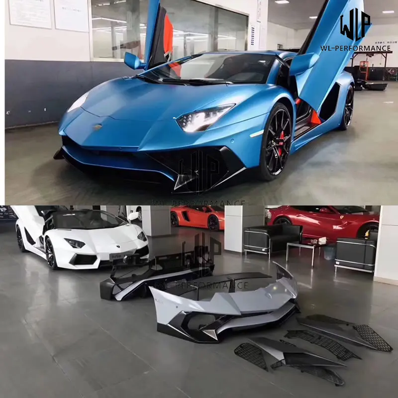 LP700 до LP750 стекловолокно передний бампер задний спойлер для Lamborghini Aventador 4 Superveloce
