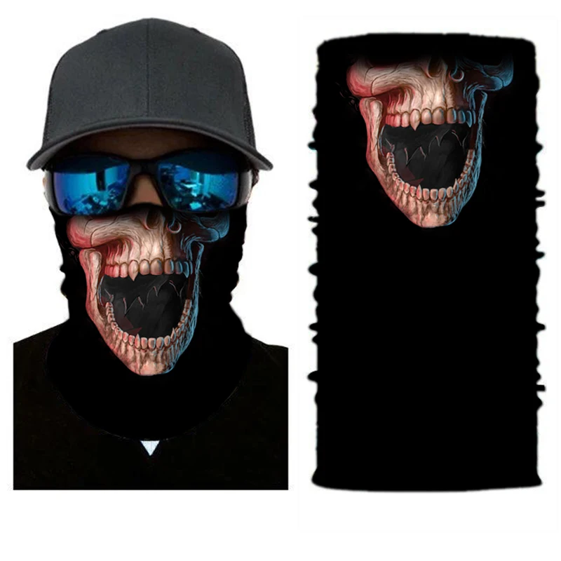 

GPFORTYSIX Halloween party New Bandana Motorcycle Face Mask Skull Mask Scarf Headbands Masque Moto Balaclava bike Neck Scarves