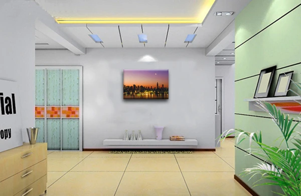 Печать на холсте Фото романтической ночи в Нью-Йорк который никогда не спит