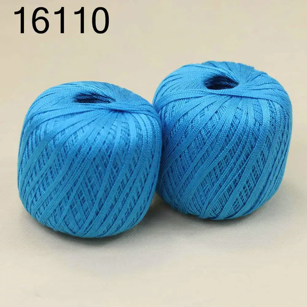 3ballsx50g Новая мягкая рука хлопок кружево шерсть пряжа вязание шаль шарф Вязание Королевский синий 16116-3