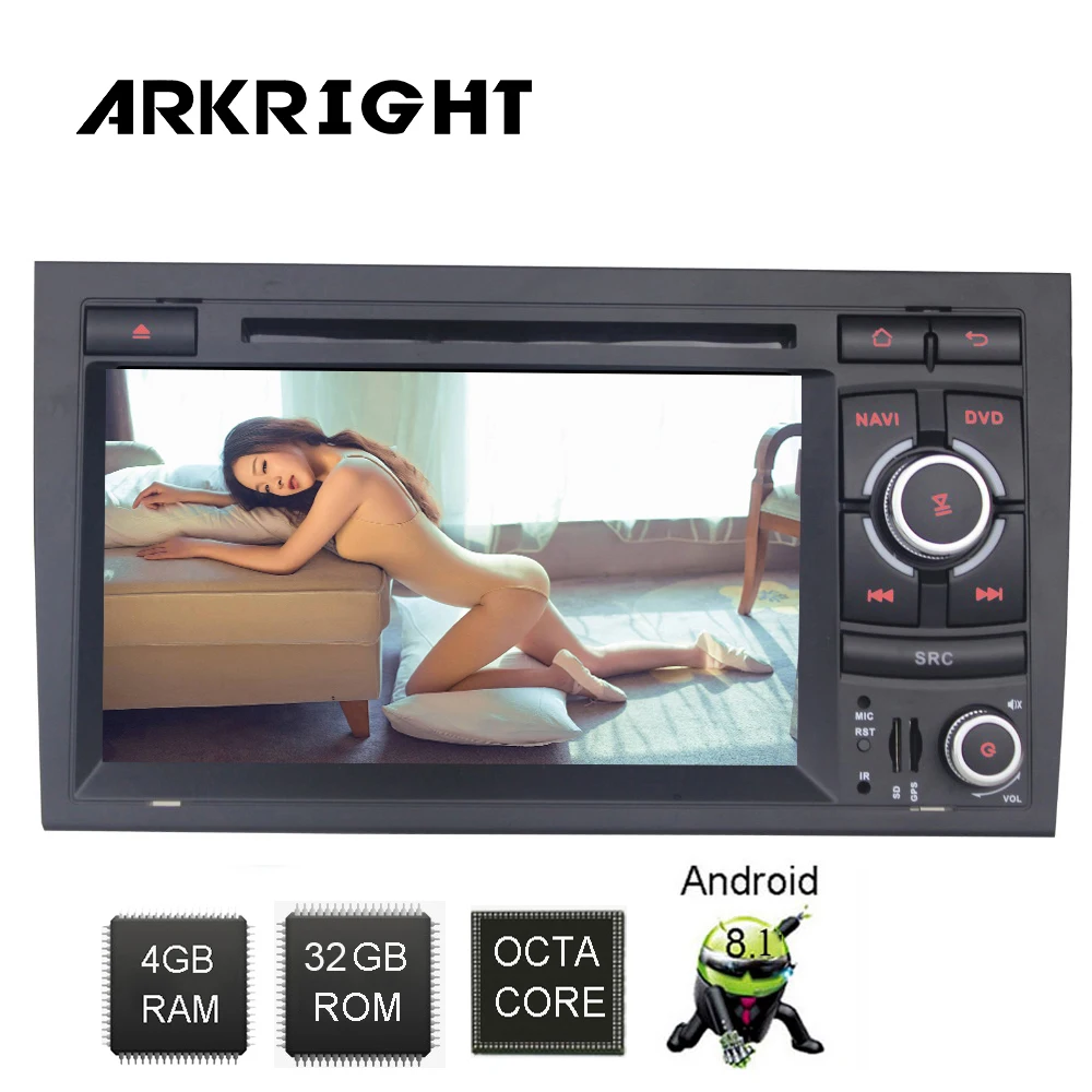 ARKRIGHT HD 7 &quot2Din 4 + 32 ГБ Android автомобильное радио 8 1 SC9853 Восьмиядерный gps для Audi A4 S4 RS4