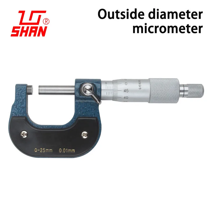 

Outer diameter micrometer 0-25mm 0.01mm high precision spiral micrometer instrument caliper centimeter outside micrometers