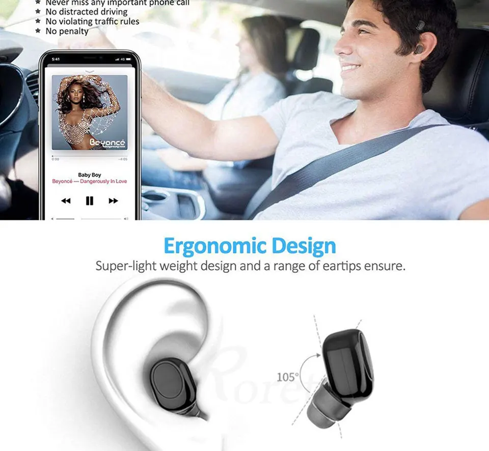 Roreta мини беспроводные Bluetooth наушники стерео вкладыши гарнитура с зарядной коробкой микрофон для всех смартфонов Fone de ouvido