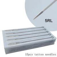 tattoo needle 15pcs mixed assorted sterilized tattoo needles round liner 5rl for tattoo machine gun grip tip