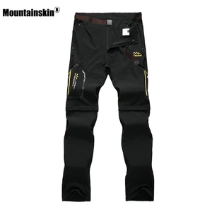 Мужские быстросохнущие брюки Mountainskin, летние эластичные дышащие повседневные штаны для бега, 6XL, SA443