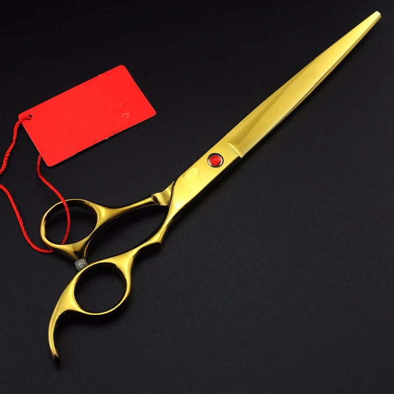 Professional Pet Grooming Scissor 8inch Hair Straight Cutting Scissors Dog Shears Sharp Edge Colorful Painting with Bag | Красота и