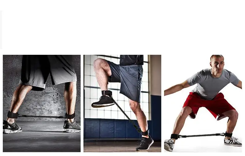 

Leg Resistance Bands Latex Football Trainer Leg Strength Training Elasticity Ankle Straps Pull Rope