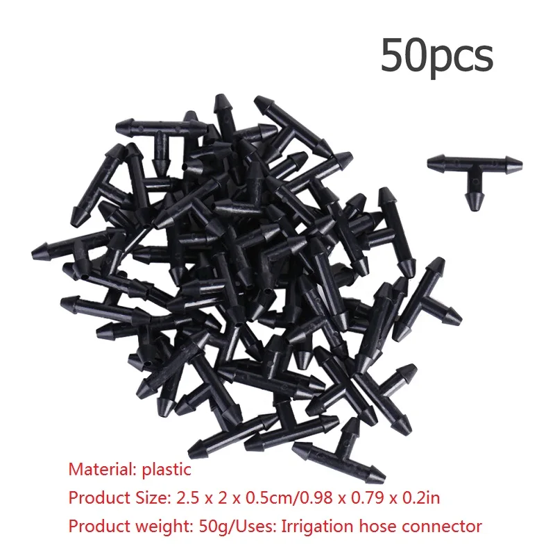 50Pcs 5 м/15 м/25 м Микро Капельное орошение полив спринклерная система автоматический завод самополива шланг регулируемый Садоводство полив комплект - Цвет: 50Pcs
