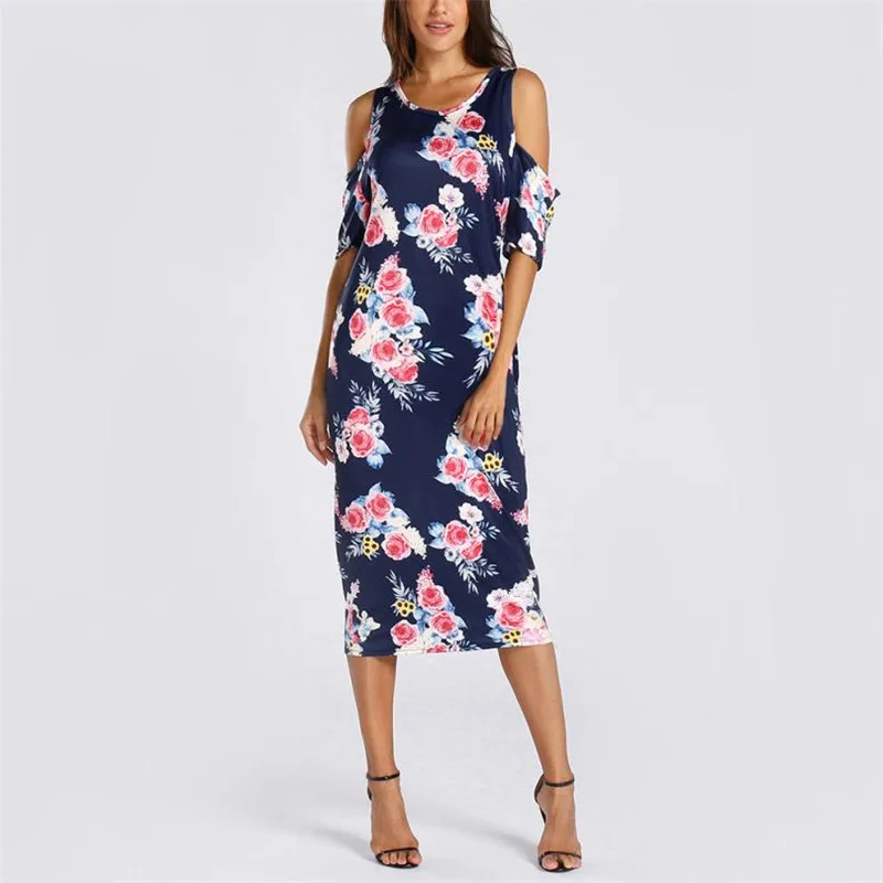 Оптовая продажа Прямая поставка платье для беременных женщин с цветочным