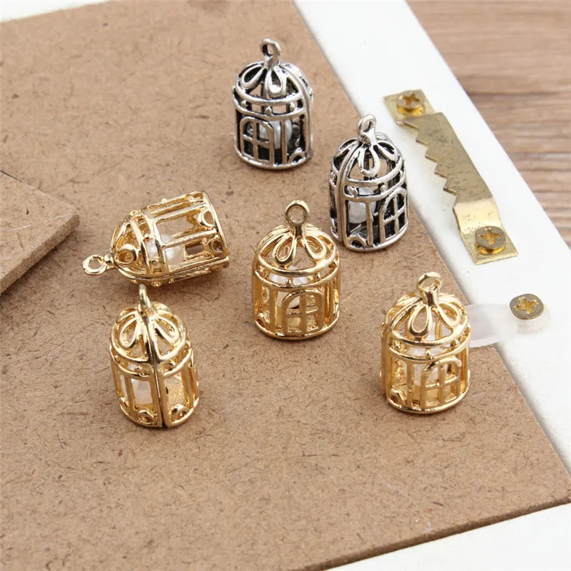 5 шт. микс клетка металл кабошон 12mm20mm Diy ручной работы кулон Цепочки и ожерелья