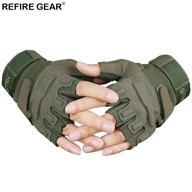 Мужские тактические перчатки Refire Gear Нескользящие без пальцев для езды на