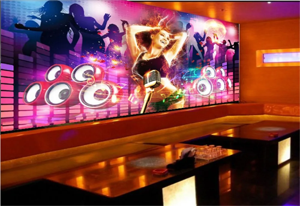 Оптовая продажа 3D-обои Bar KTV сексуальный певец наслаждайтесь пением