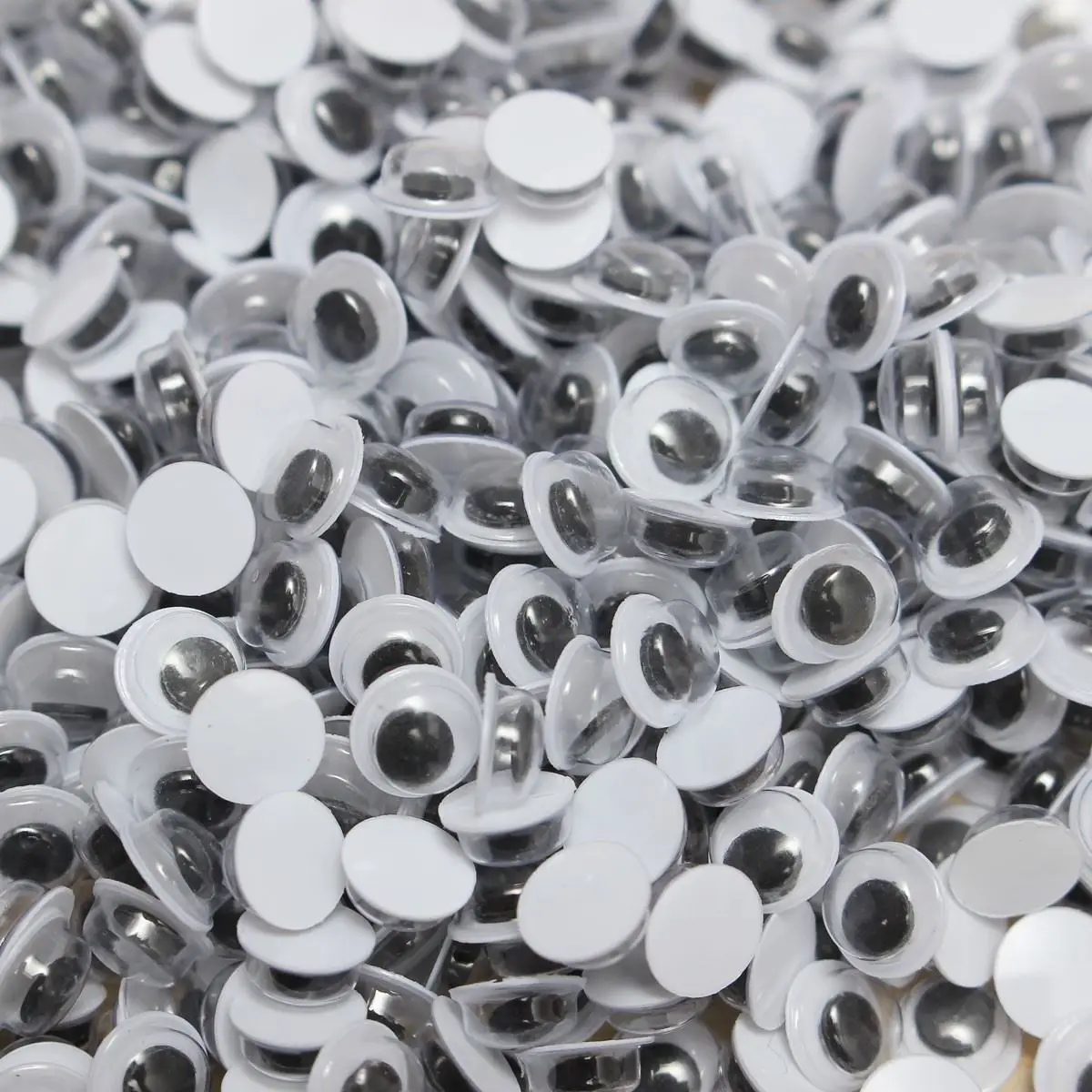 New 1000pcs 6mm Round Wobbly Googly Eye Self-adhesive for Clothes Scrapbooking Teddy Bear Stuffed Toy Snap Animal Puppet Doll | Игрушки и