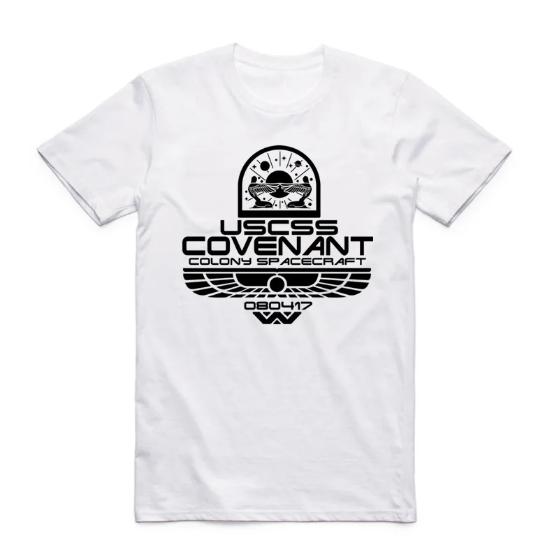 Футболка азиатского размера для мужчин и женщин с принтом USCSS ноздро летняя