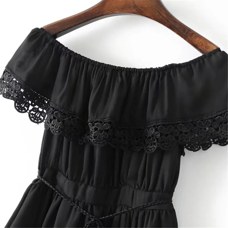 Модное женское элегантное винтажное милое Кружевное белое платье стильное