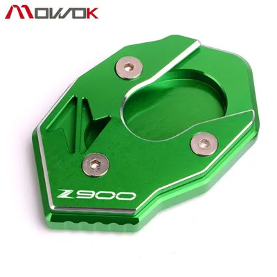 Z900 green Новое поступление для Kawasaki Z650 Z 650 Z900 Z900RS зеленый мотоцикл CNC боковая подставка пластина увеличитель подставка расширение - Цвет: Z900 green