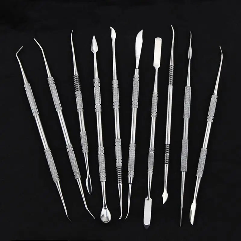 10pcs Stainless Steel Wax Carvers Spatula Pick Set Clay Pottery Sculpture Tools | Дом и сад