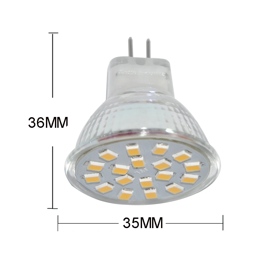 JYL 1 шт. чистый белый 12 В DC ультра яркий 2 Вт MR11 2835 SMD 18 LED домашний Точечный