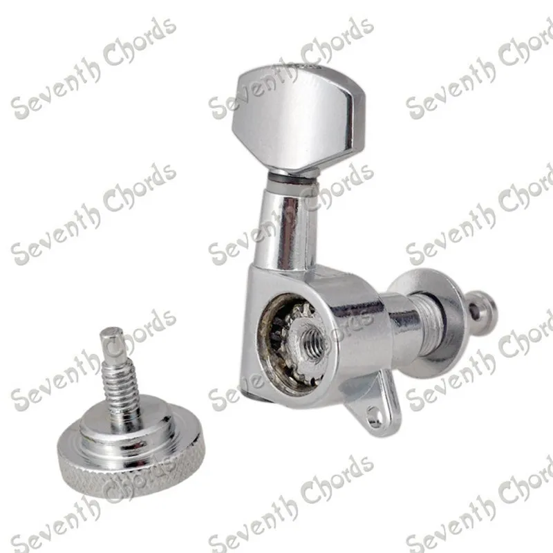 Набор 6 шт. хромированные струнные тюнеры для настройки колышков головки машины