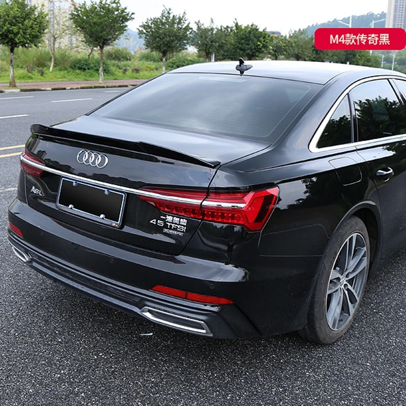 Автомобильные аксессуары для Audi new A6 спойлер+ внешний ABS пластиковый Неокрашенный праймер цвет задний спойлер, крыло, багажник