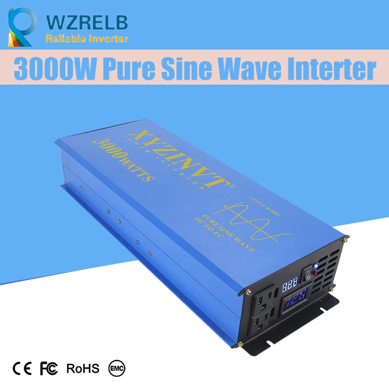 

Reliable 3000W Pure Sine Wave Inverter 12v 220v DC To AC UPS And Charging Function Outdoor Frequency Inverter With Charger