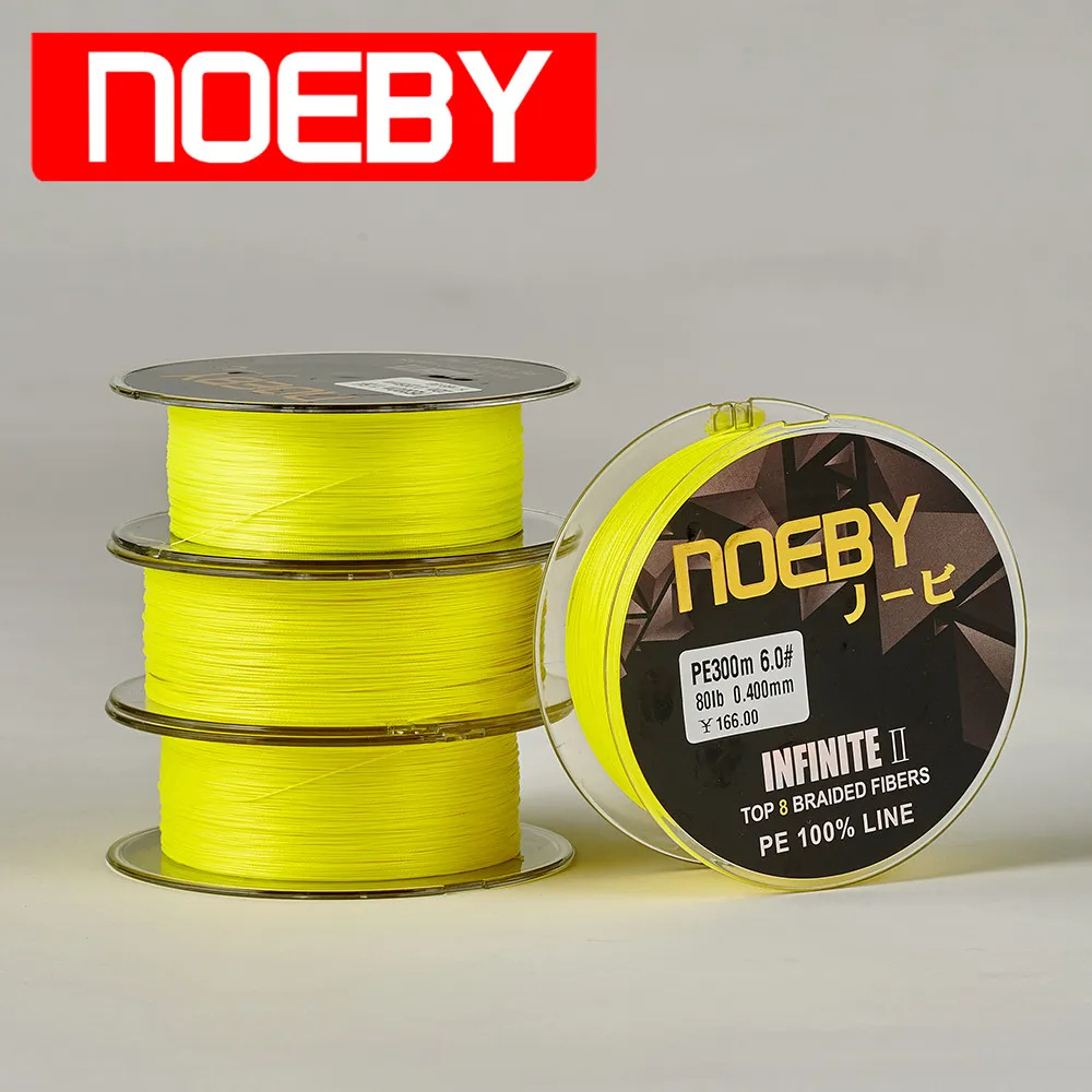 Noeby 300 м 8 плетеная сильный PE рыболовная линия желтый Карп Рыба плетеный провод