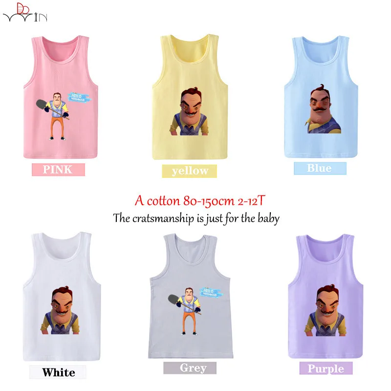 Футболка для мальчиков летняя детская футболка без рукавов Hello neigher Детская