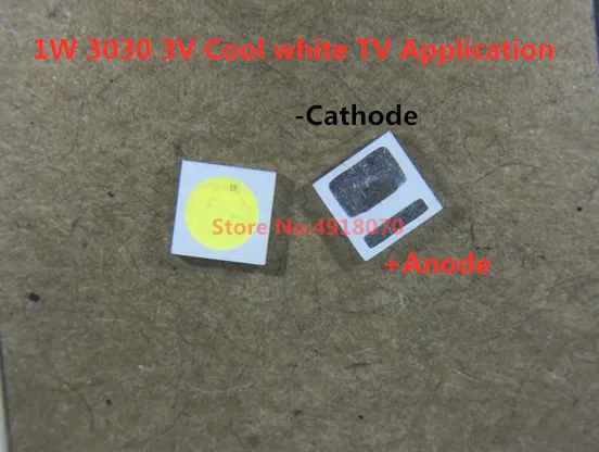 500pcs EVERLIGHT светодиодная подсветка 1W 3030 3V холодный белый 80 90LM TV App 62 113TUN2C/S5000 00F/TR8