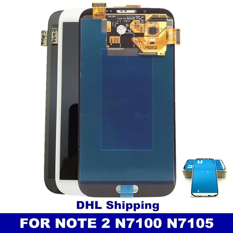 Замена AMOLED LCD DHL для Samsung Galaxy Note II Note2 N7100 N7105 T889 i317 i605 дисплей кодирующий