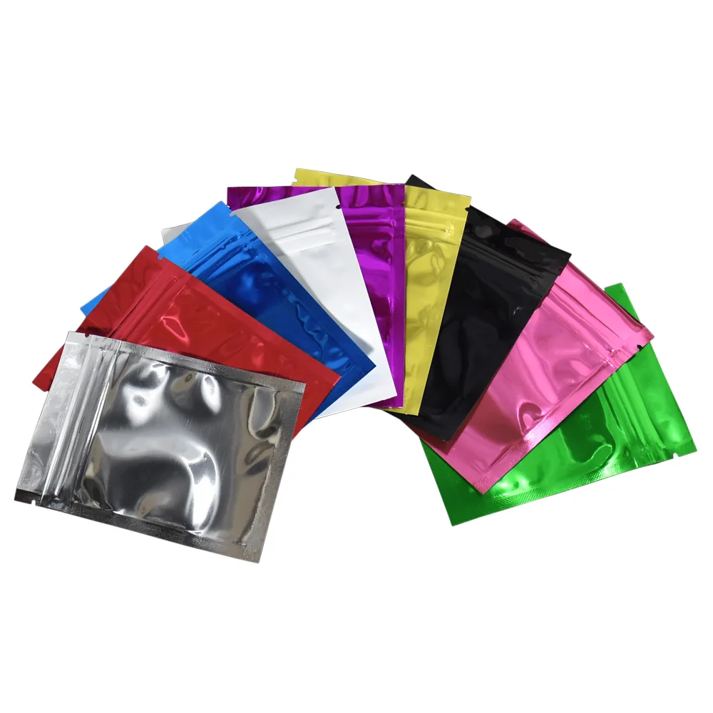 100pcs/lot 8.5x13cm Food Package Bag Aluminum Foil Packing Bags Ziplock Mylar Pouches Heat Seal Zipper | Дом и сад