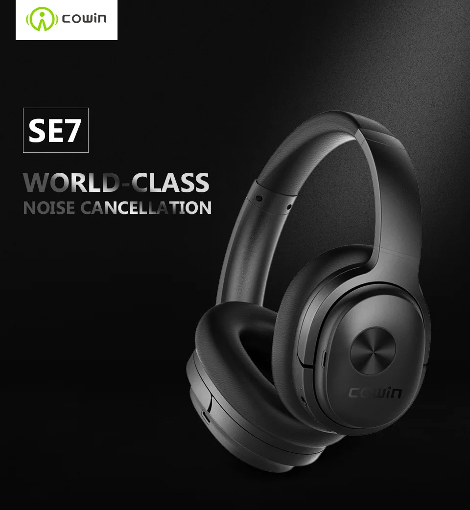Cowin SE7 активная bluetooth-гарнитура с шумоподавлением на голову, звуконепроницаемый беспроводной сабвуфер, Универсальная мобильная Музыкальная гарнитура