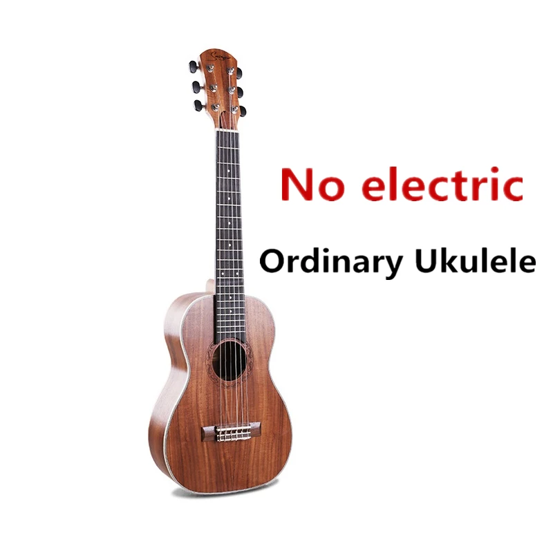 ordinary Guitalele Guilele 30 дюймов все акации Guitalele Мини электрическая баритон Акустическая гитара 6 струн Ukelele Pickup туристическая гитара - Цвет: ordinary