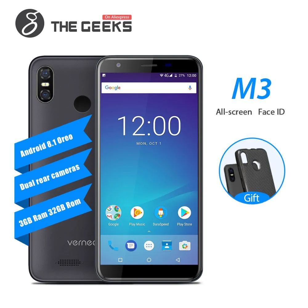 Vernee M3 5 ''полный Экран мобильный телефон 3 ГБ Оперативная память 32 Встроенная
