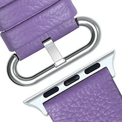 Фиолетовый 15 цветов Натуральная кожа для apple watch полосы серии 5/4/3/2/1, ремешки наручных часов iWatch, ремешок для apple watch, длина-44 мм, 40 мм, 42 мм, 38 мм - Цвет ремешка: Фиолетовый