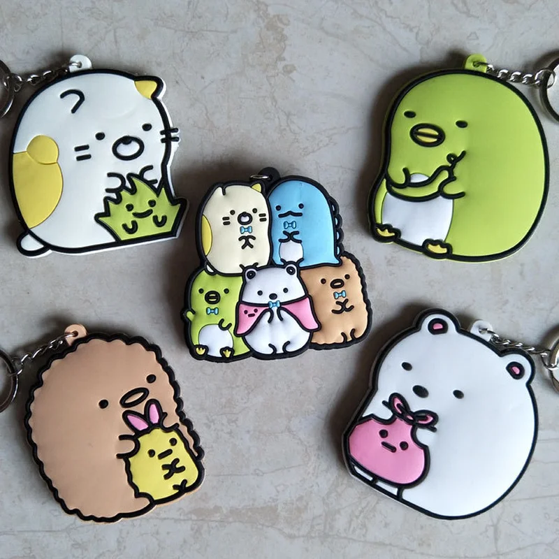 Брелок Sumikkogurashi из ПВХ брелок с белым медведем бананом котом милый мультяшный