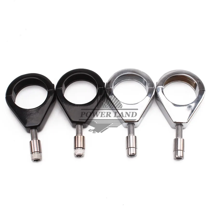 2x хромированный/черный Кронштейн сигнала поворота мотоцикла 39 мм передняя вилка