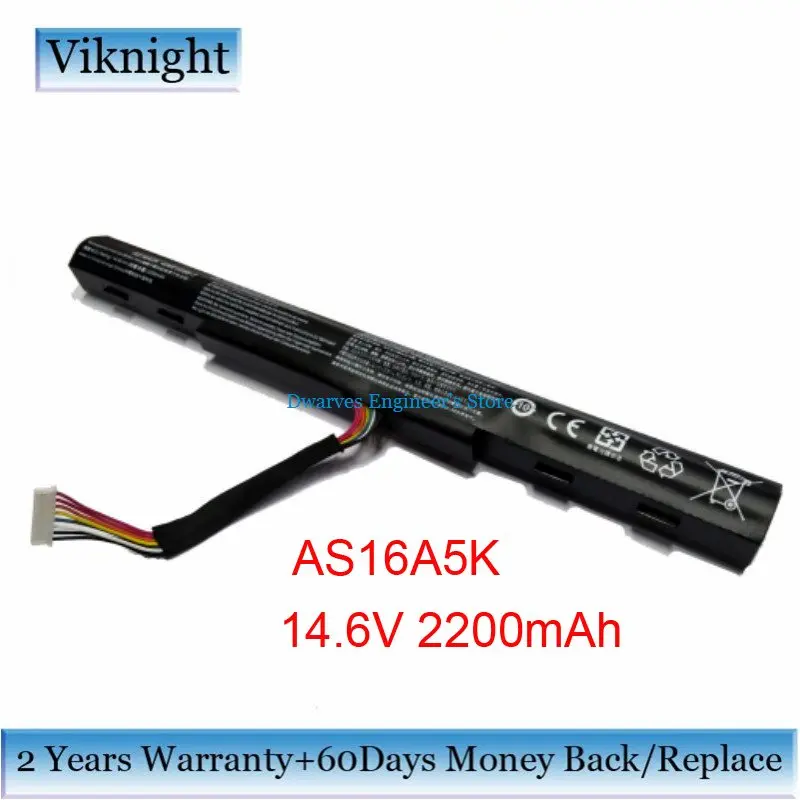 

14.6V 2200mAh AS16A5K Battery For Acer Aspire E15 E5-575G-53VG E5-575G-58UJ E5-575G-59EE Laptop Battery AS16A8K AS16A7K AS16A8K