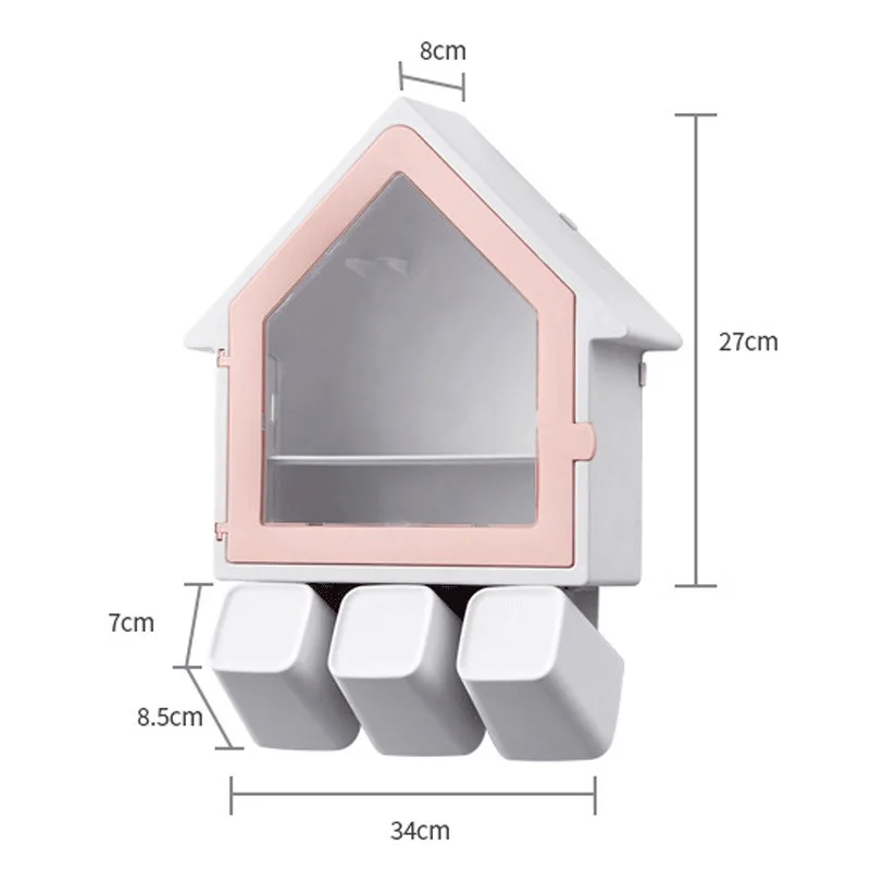 Настенный держатель для зубных щеток 6 держателей 3 чашки|Держатели и пасты| |