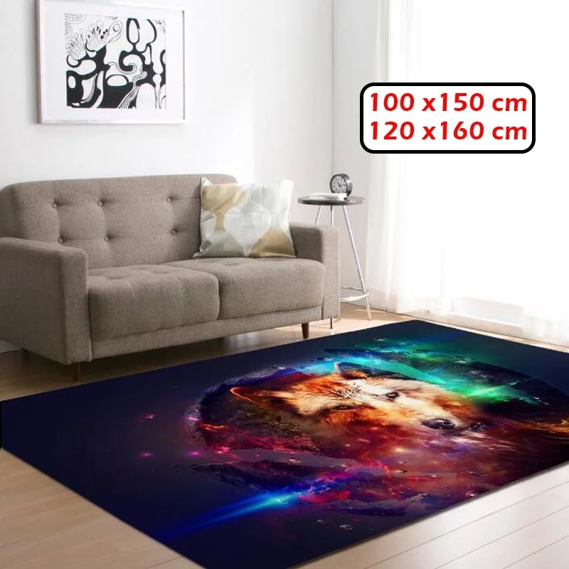 Kopen 3D Gedrukt Rechthoek Vloermatten Tapijten Voor Slaapkamer Wolf Patroon Tapijt Voor Woonkamer Antislip Sofa Yoga Mat Home Decor (7 Stijl)