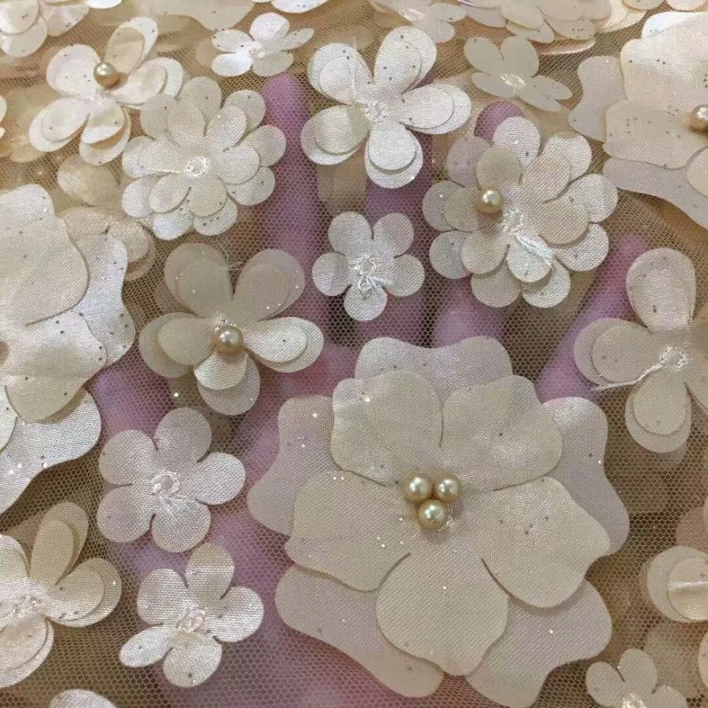 Мэдисон элегантный 3D в нигерийском стиле Французский кружевная ткань с ажурным