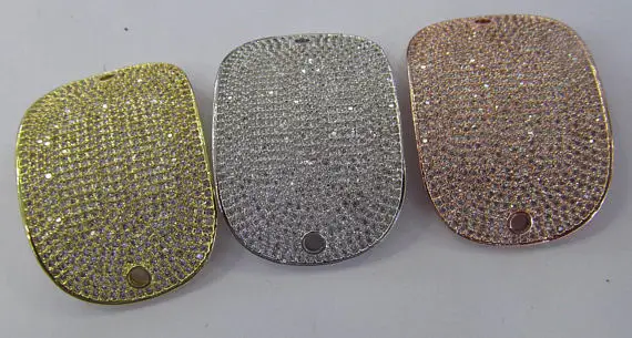 Micro pave с украшением в виде кристаллов микро паве ЧР rectanlge изогнутые браслет connetor