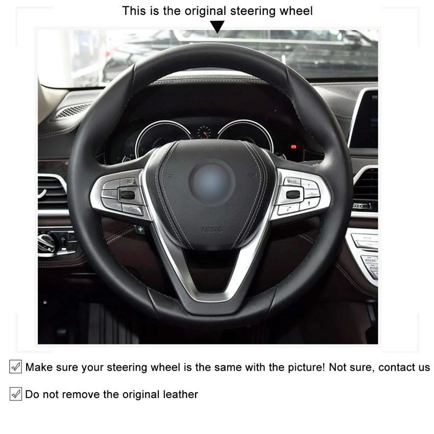 MEWANT ручной работы черная замша чехол рулевого колеса автомобиля для BMW G30 530i 540i 520d