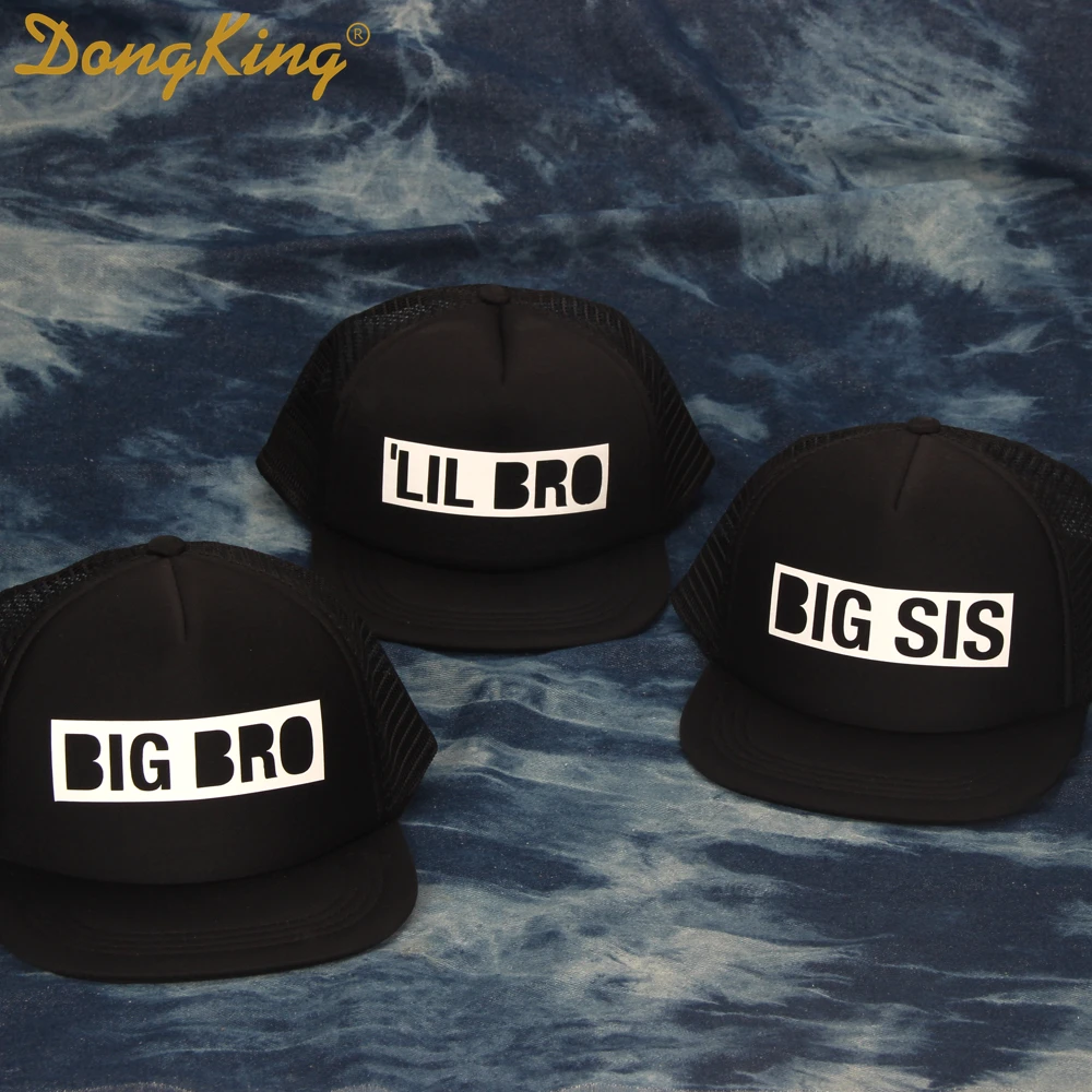 Детская шляпка дальнобойщик DongKing кепка BIG BRO шляпа SIS LIL Snapback вечерние шляпки для Big
